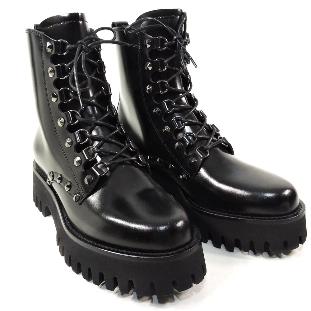 CASADEI 🇮🇹 WOMEN'S BLACK LEATHER WINTER ANKLE COMFORT BOOTIE - Picture 2 of 8